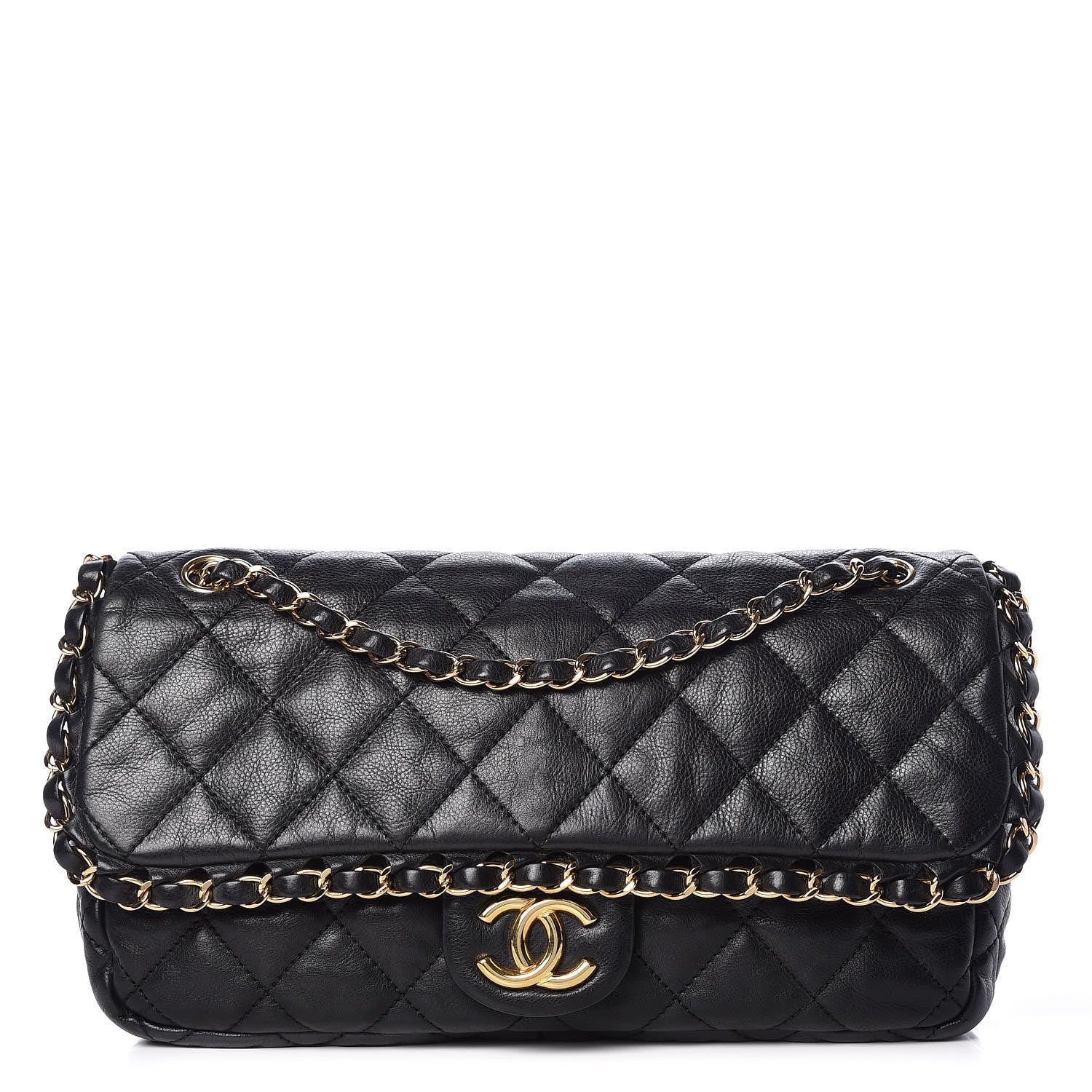 Chanel Calfskin Quilted Medium Chain Me Flap Black 1 of 9