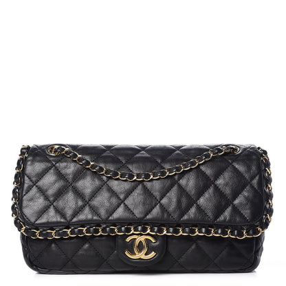 Chanel Calfskin Quilted Medium Chain Me Flap Black 1 of 9
