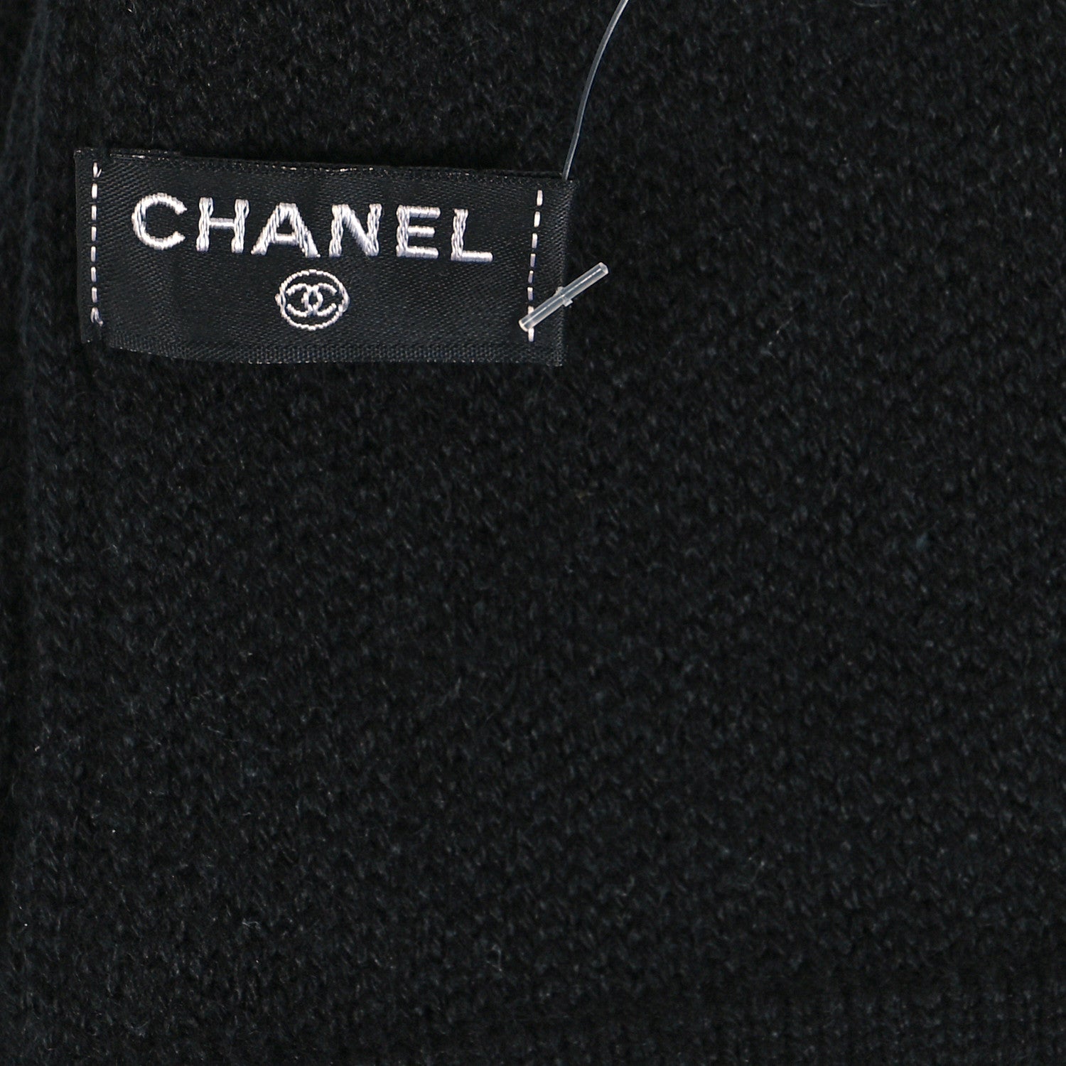 Chanel Cashmere CC Scarf Black 3 of 4