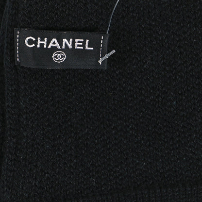 Chanel Cashmere CC Scarf Black 3 of 4