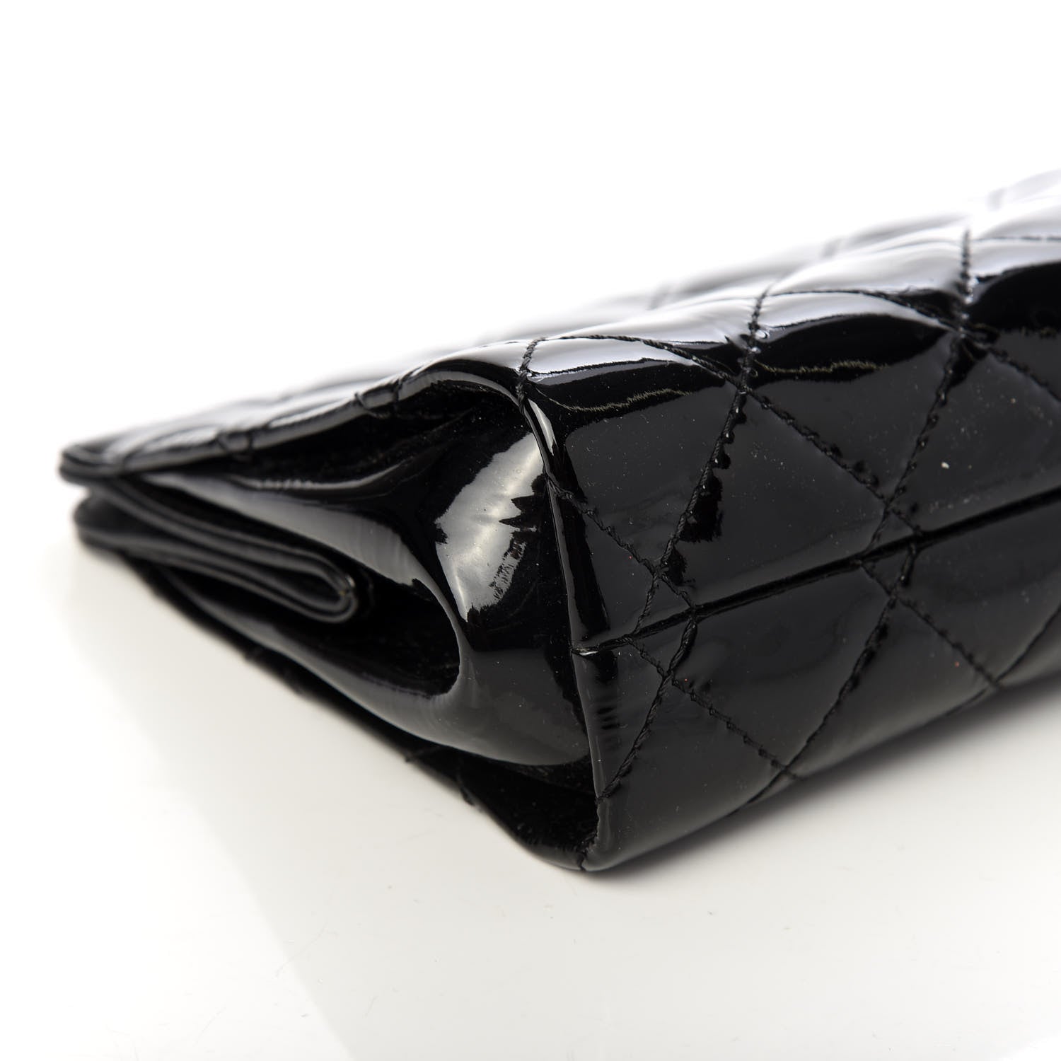 Chanel Patent CC Quilted Timeless Clutch Black 8 of 9