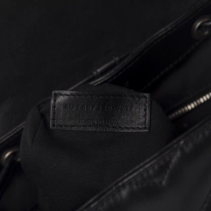 Saint Laurent Calfskin Y Quilted Monogram Small Loulou Backpack Black 10 of 11