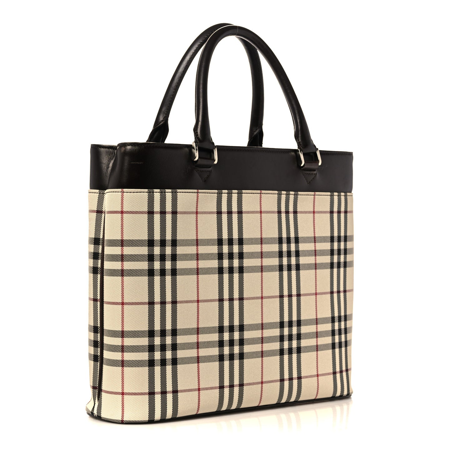 House Check Large Tote Black
