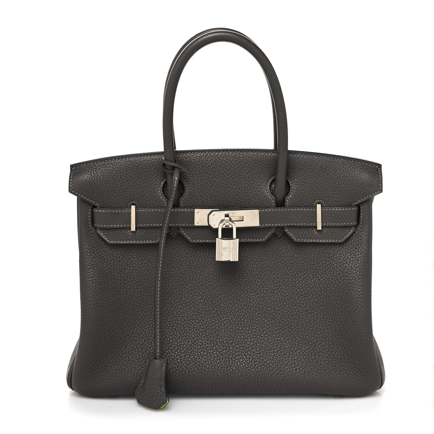 Togo Horseshoe Birkin 30 Graphite Kiwi