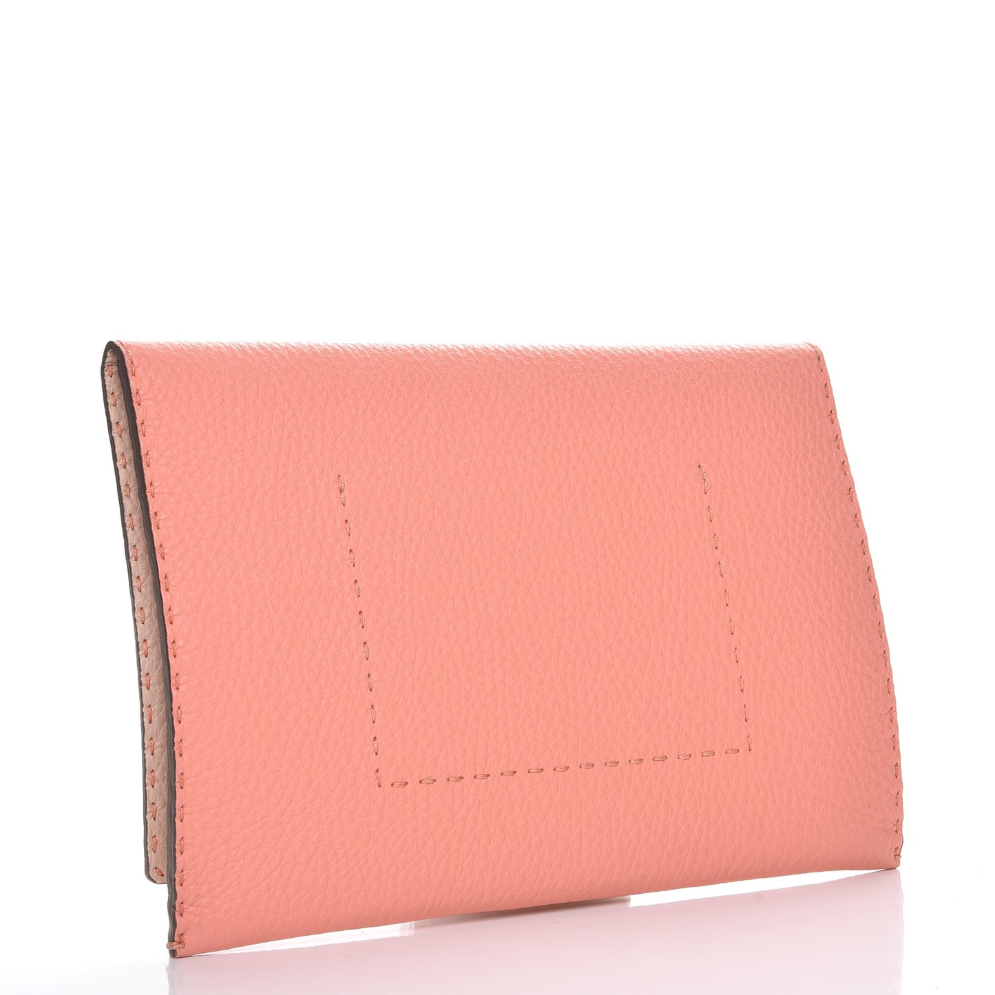 Cuoio Romano Selleria Bi-Color Clutch Pesca Plaster