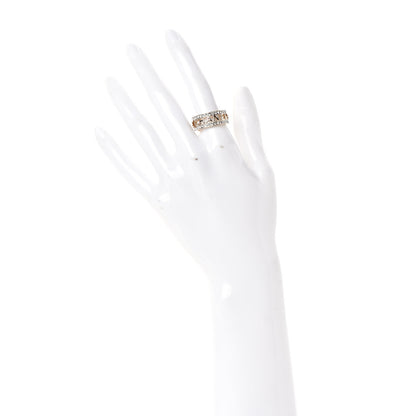 Chanel Metal Crystal Bow-tiful CC Logo Ring 7.25 55 Gold 2 of 6