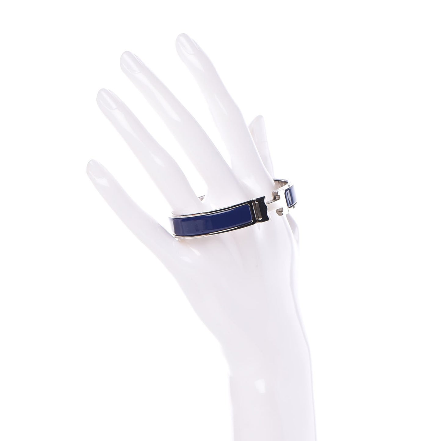 Enamel Narrow Clic Clac H Bracelet PM Indigo