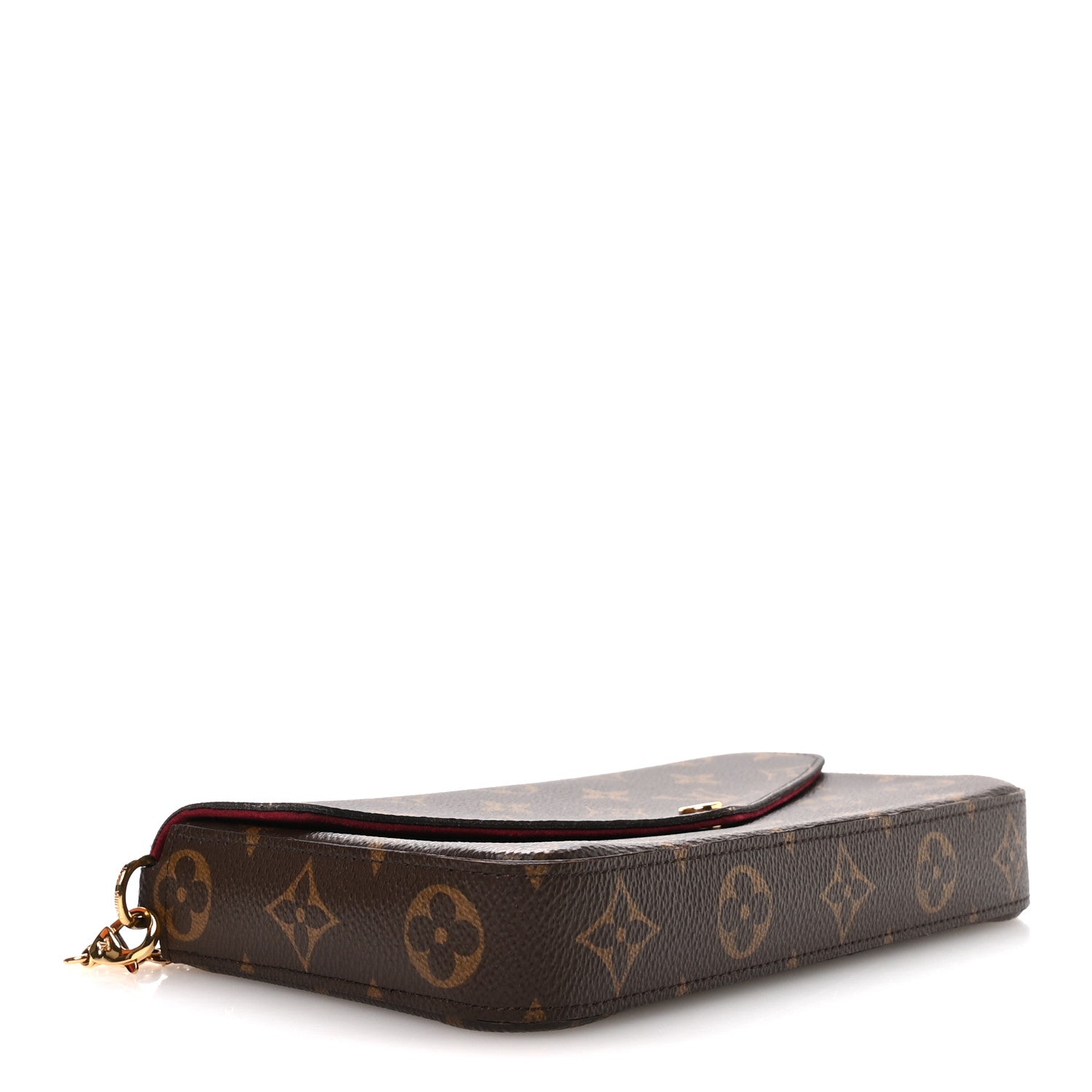 Louis Vuitton Monogram Pochette Felicie Chain Wallet Fuchsia 5 of 13