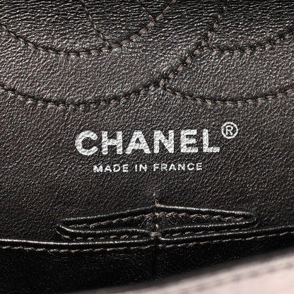 Chanel Metallic Striped Calfskin 2.55 Reissue 226 Flap Dark Silver 6 of 13