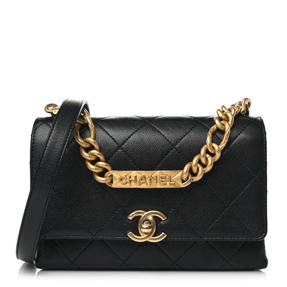 Chanel Caviar Quilted Mini Bracelet On Chain Flap Black 1 of 11
