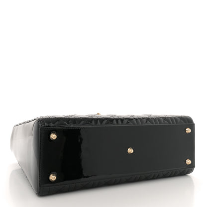 Christian Dior Patent Cannage Large Lady Dior Black 4 of 11