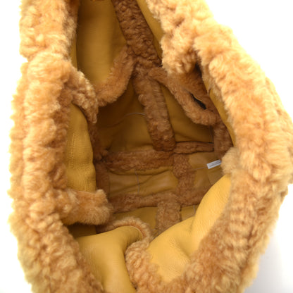 Bottega Veneta Shearling Intrecciato The Chain Tote Curry 5 of 8