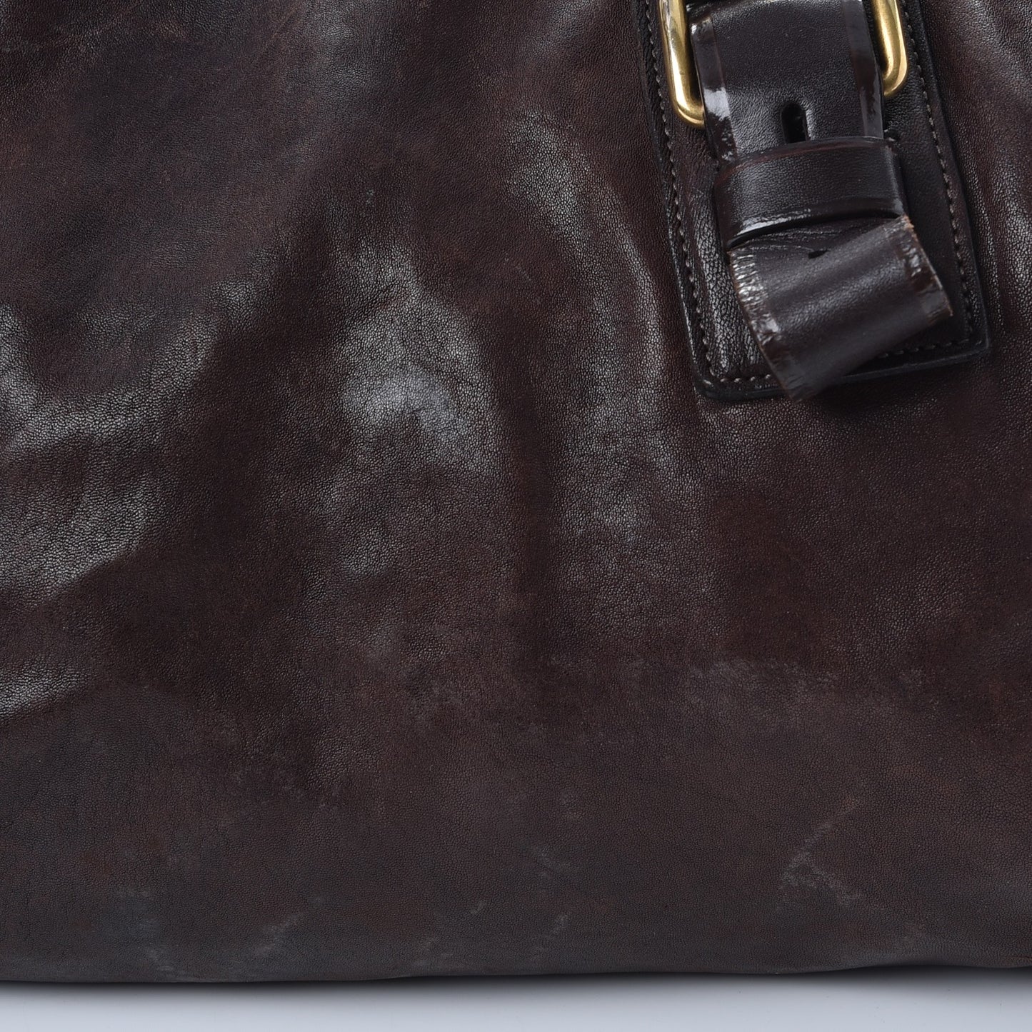 Nappa Studded Aviator Shopping Tote Caffe