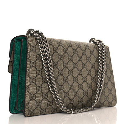 Gucci GG Supreme Monogram Willow Hill Embroidered Small Dionysus Shoulder Bag Emerald 3 of 9