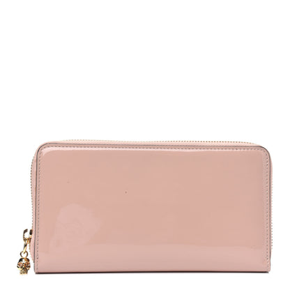 Alexander McQueen Patent Skull Zip Wallet Light Pink 1 of 4