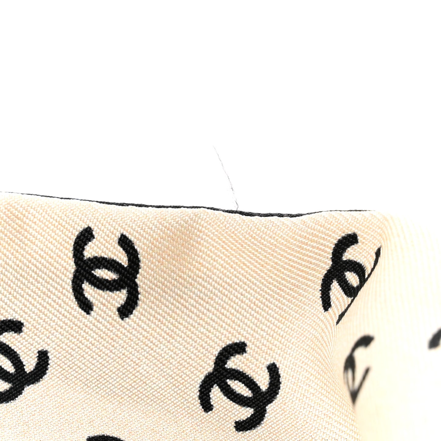 Silk Pearl CC Chain Slim Bandeau Scarf Dark Grey Blue Ecru