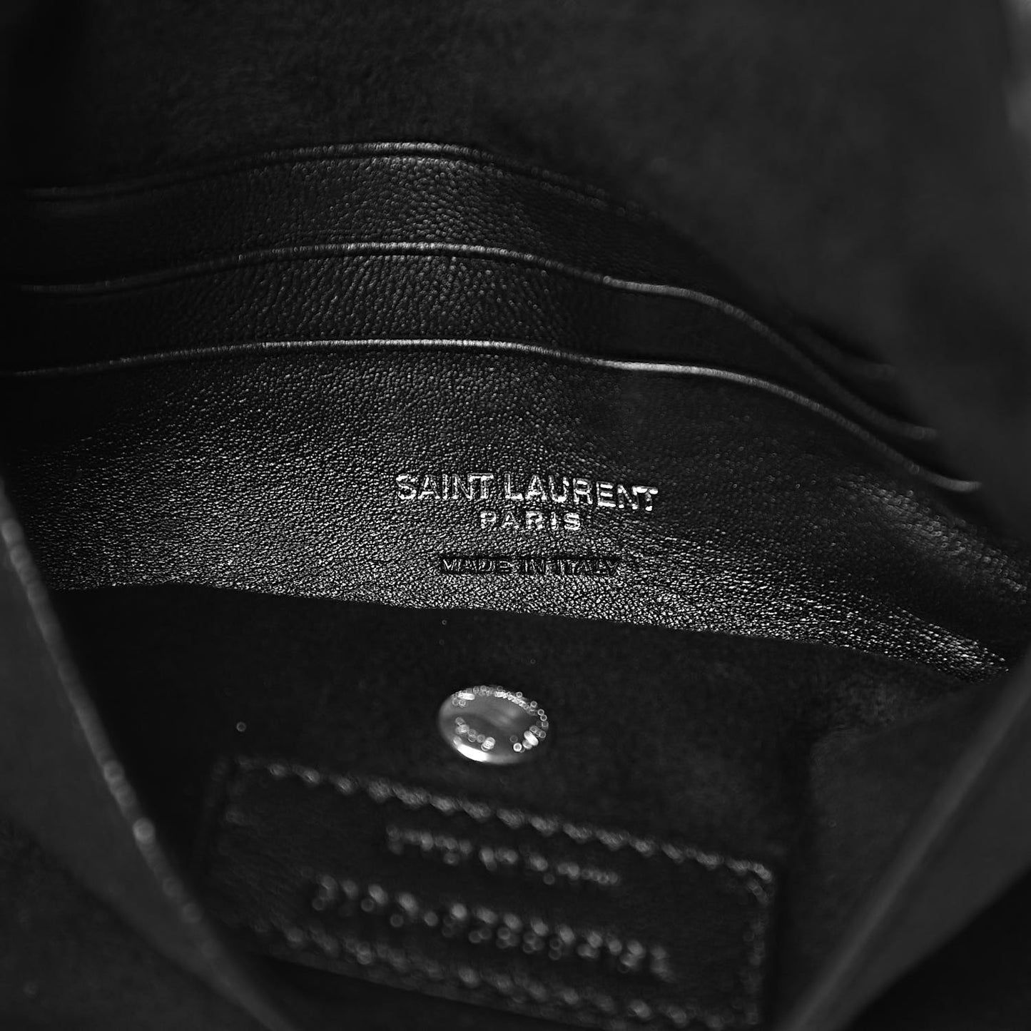 Lambskin Small Teddy Bucket Bag Black