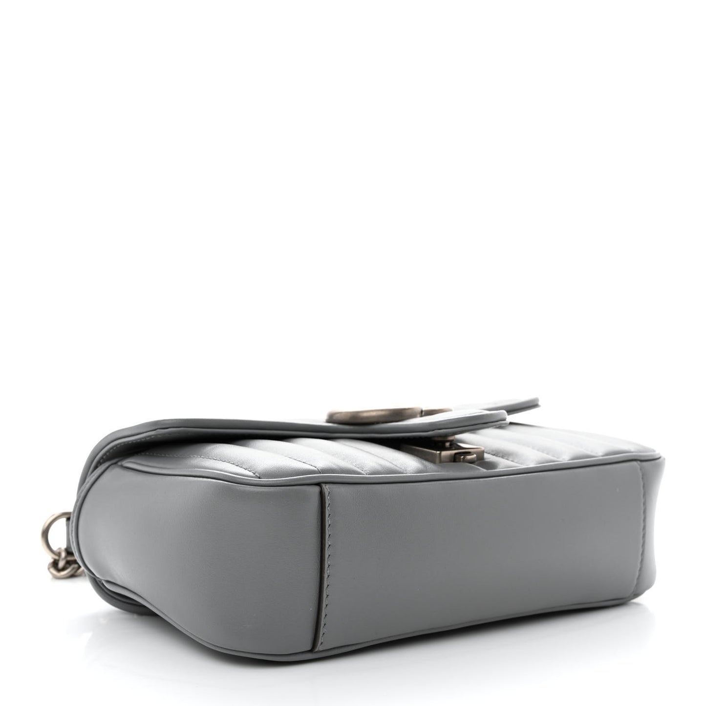 Calfskin Matelasse Aria Mini GG Marmont Shoulder Bag Deep Grey