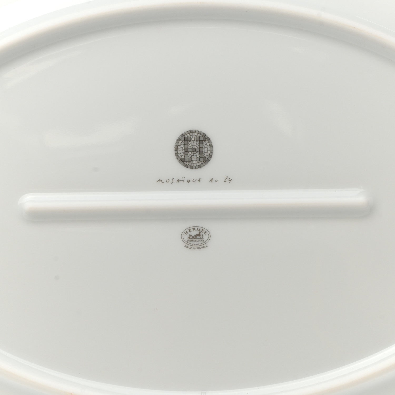 Hermes Porcelain Mosaique Au 24 Large Oval Platter 5 of 7