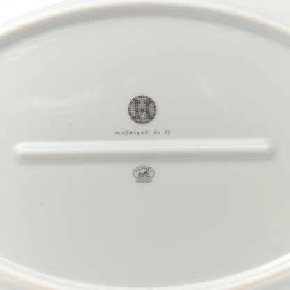 Hermes Porcelain Mosaique Au 24 Large Oval Platter 5 of 7