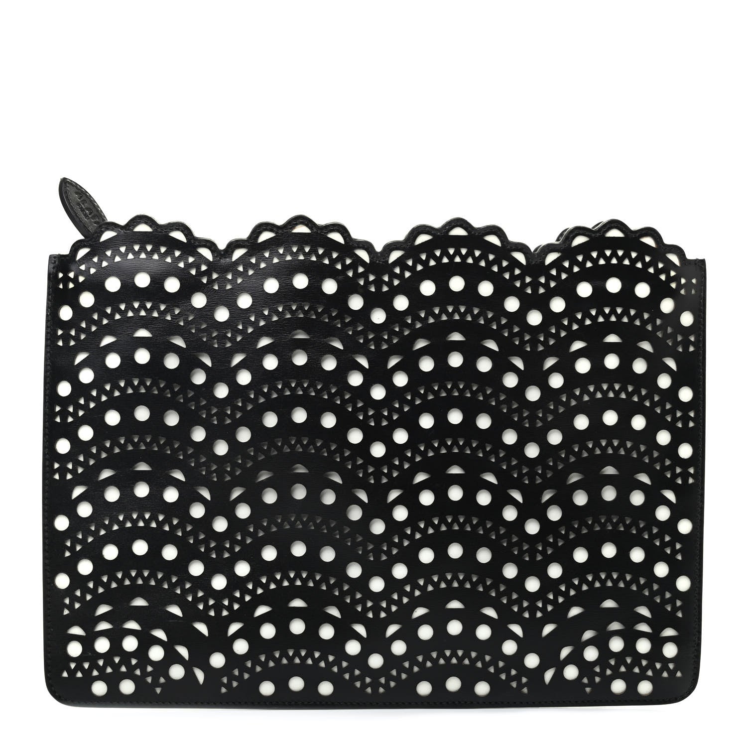 Alaia Calfskin Laser Cut Clutch Black 1 of 6