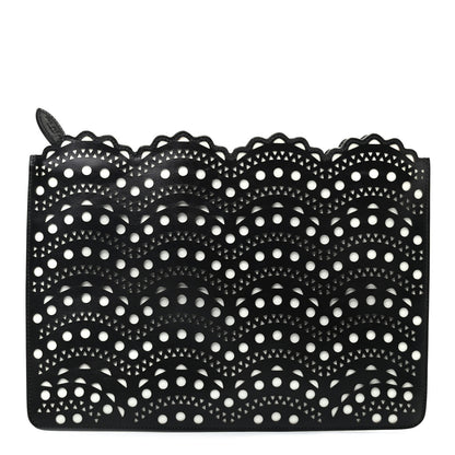 Alaia Calfskin Laser Cut Clutch Black 1 of 6