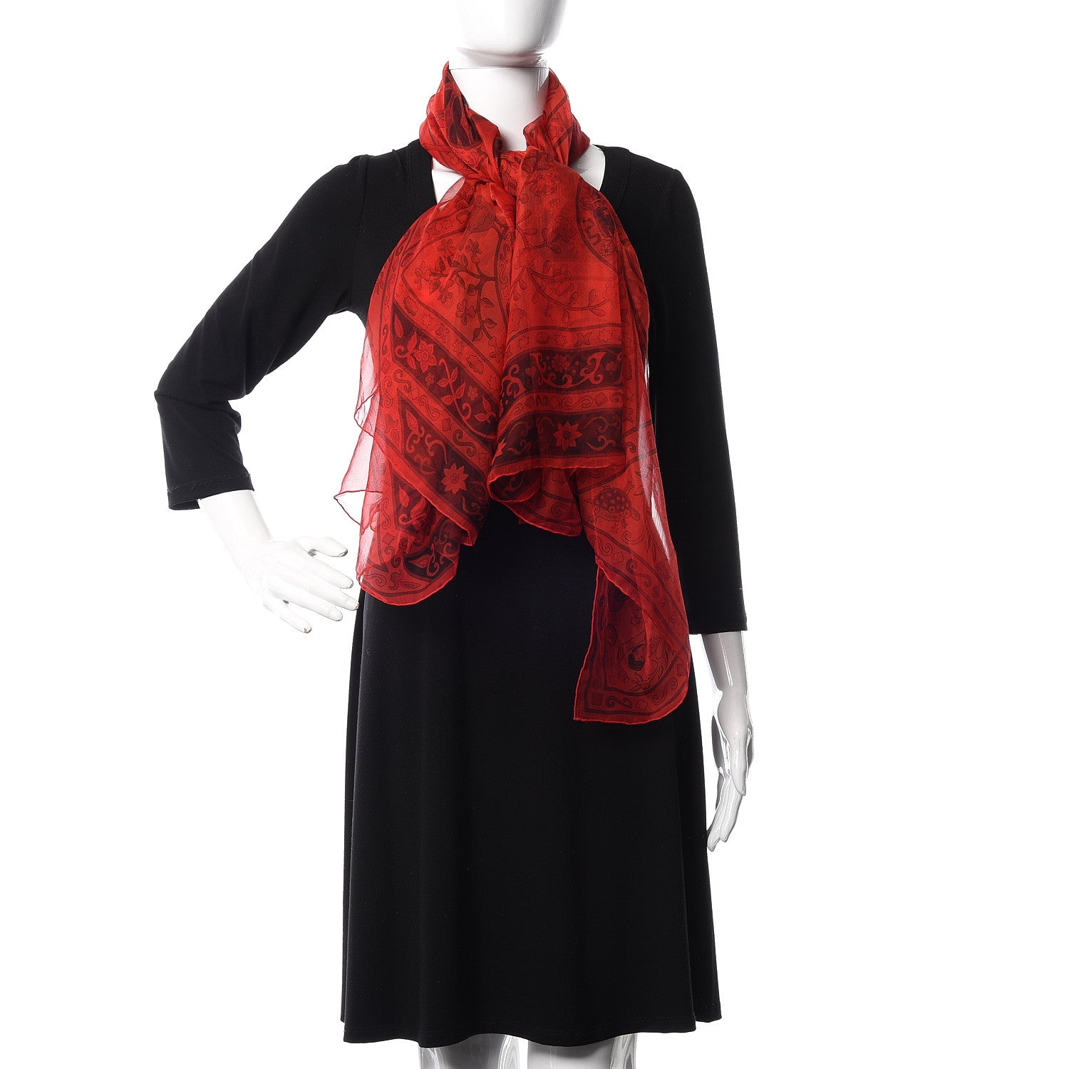 Hermes Silk Mousseline Peuple Du Vent Shawl 140 2 of 6