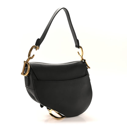 Christian Dior Grained Calfskin Saddle Bag Black 3 of 11