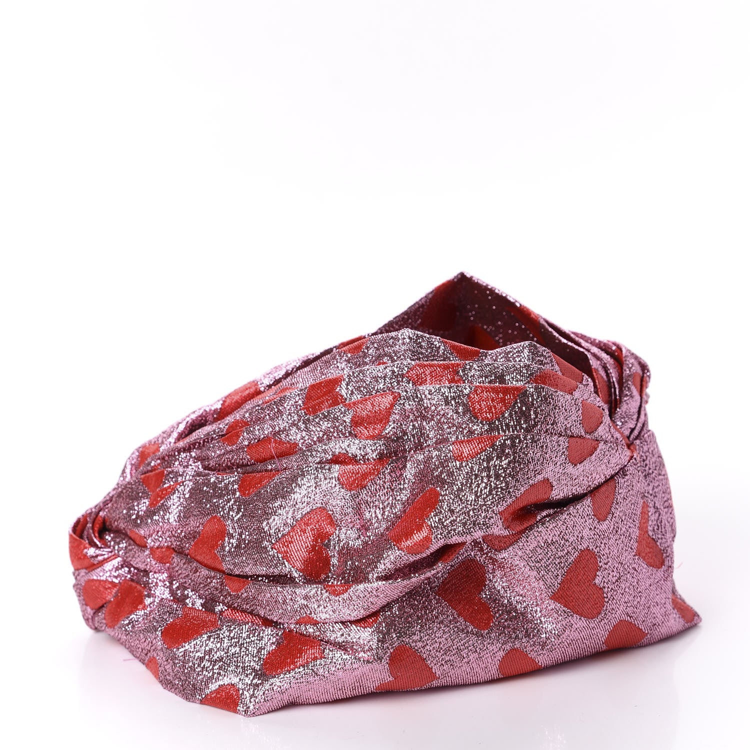 Gucci Metallic Lucina Turban Pink Red 4 of 7