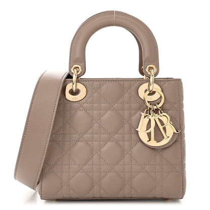 Christian Dior Lambskin Cannage Small My ABCDior Lady Dior Warm Taupe 1 of 10
