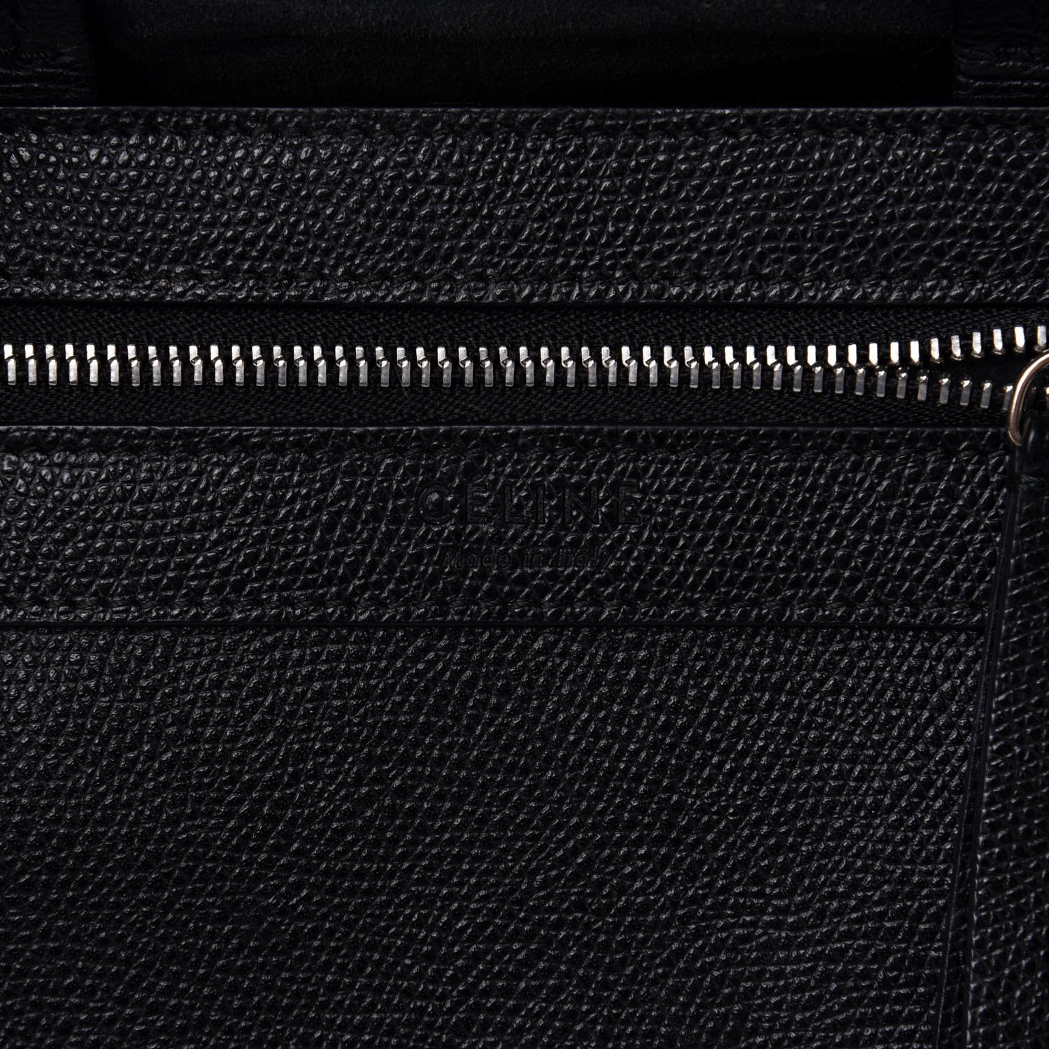 Celine Grained Calfskin Small Vertical Cabas Black 6 of 11