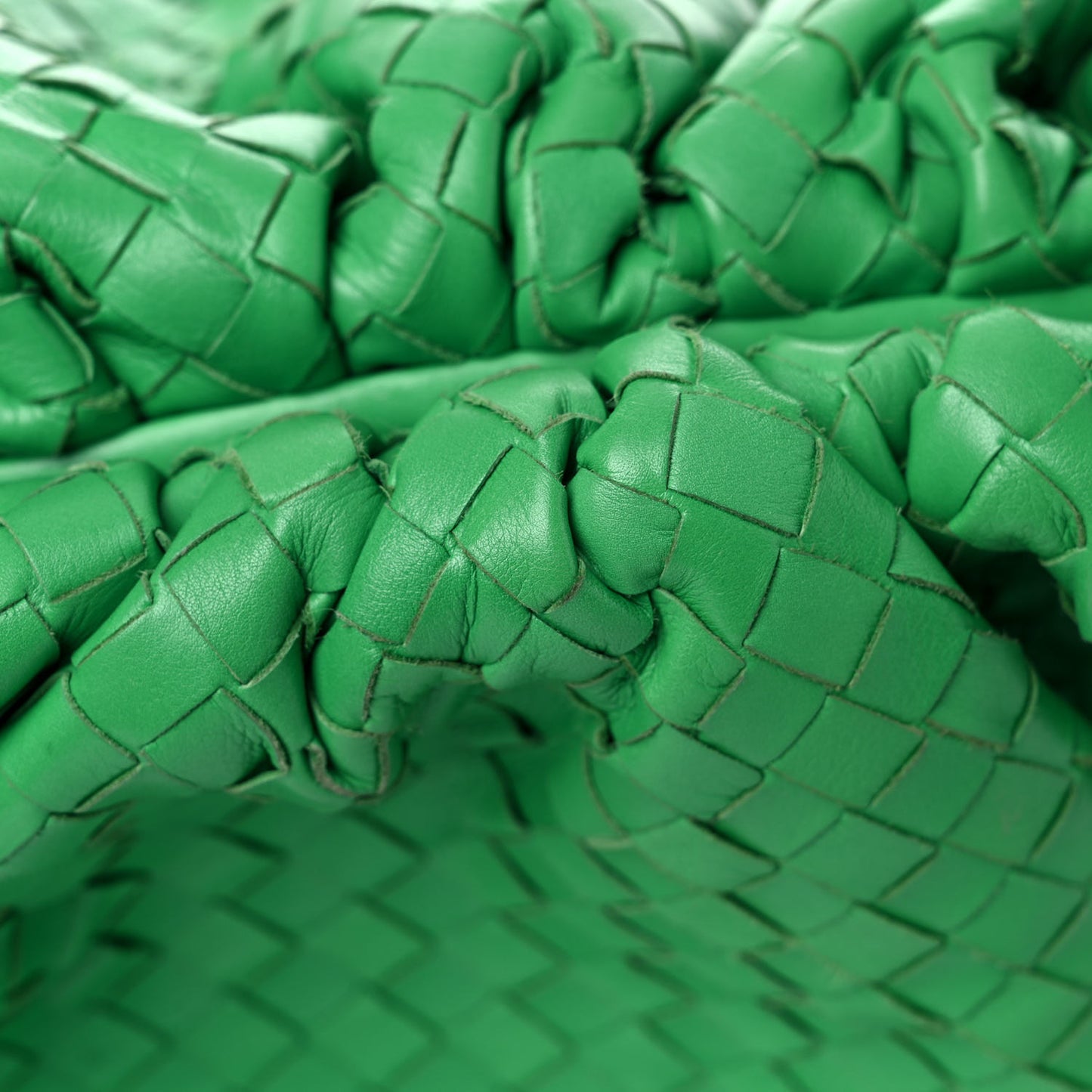 Nappa Maxi Intrecciato The Pouch Oversized Clutch Racing Green