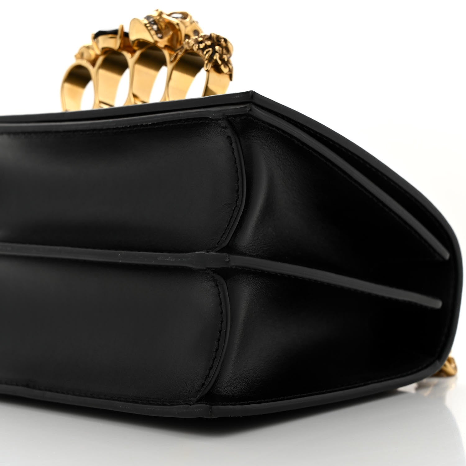 Alexander McQueen Calfskin Knuckle Crossbody Black 10 of 14