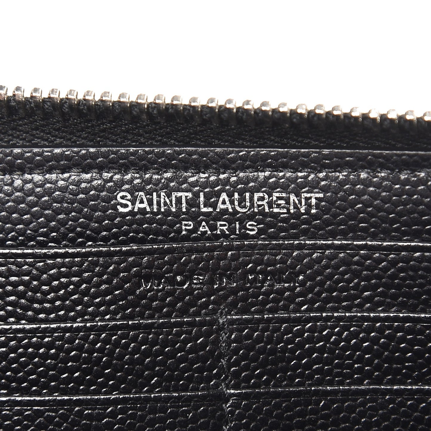 Grain De Poudre Matelasse Chevron Monogram Zip Around Wallet Black