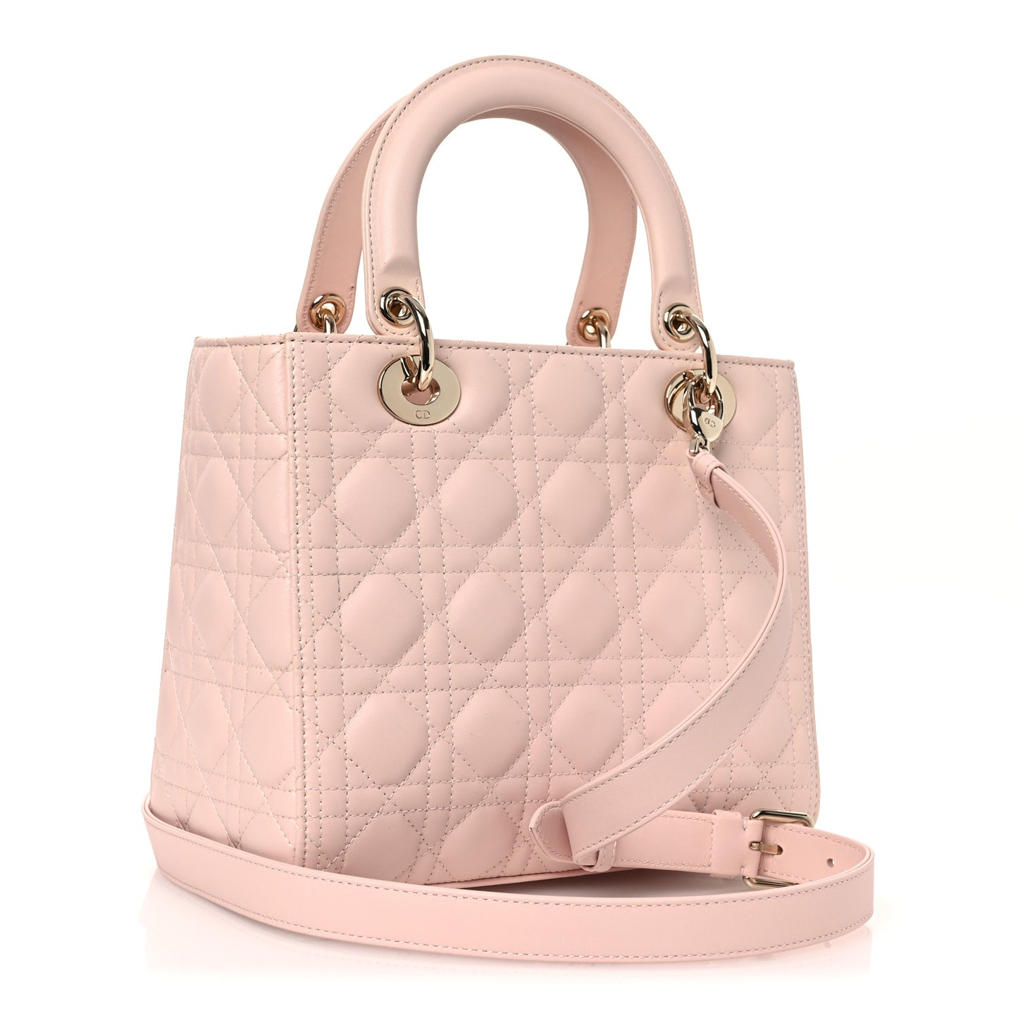 Lambskin Cannage Medium Lady Dior Light Pink
