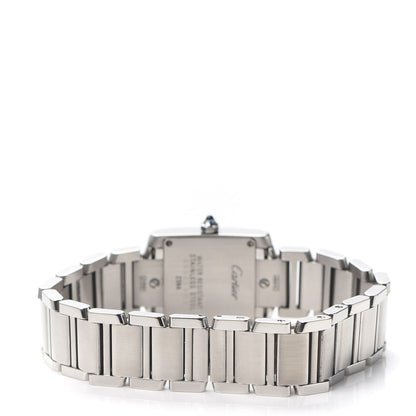 Cartier Stainless Steel Blue Mother of Pearl 20mm Tank Francaise Quartz Watch 3 of 5