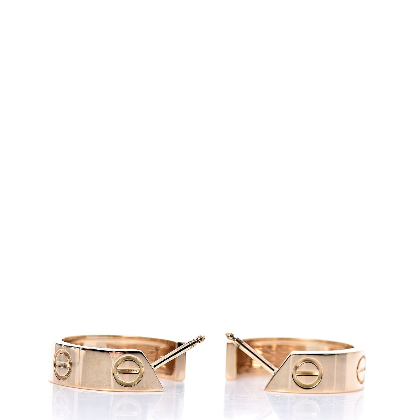 18K Yellow Gold 5.5mm LOVE Hoop Earrings