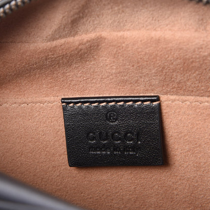 Gucci Calfskin Matelasse Small GG Marmont Chain Shoulder Bag Black 6 of 8