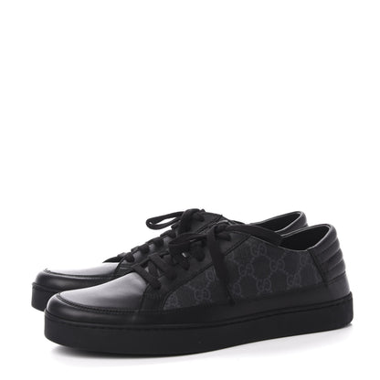 Gucci GG Supreme Monogram Mens Low Top Sneakers 9.5 Black 3 of 10