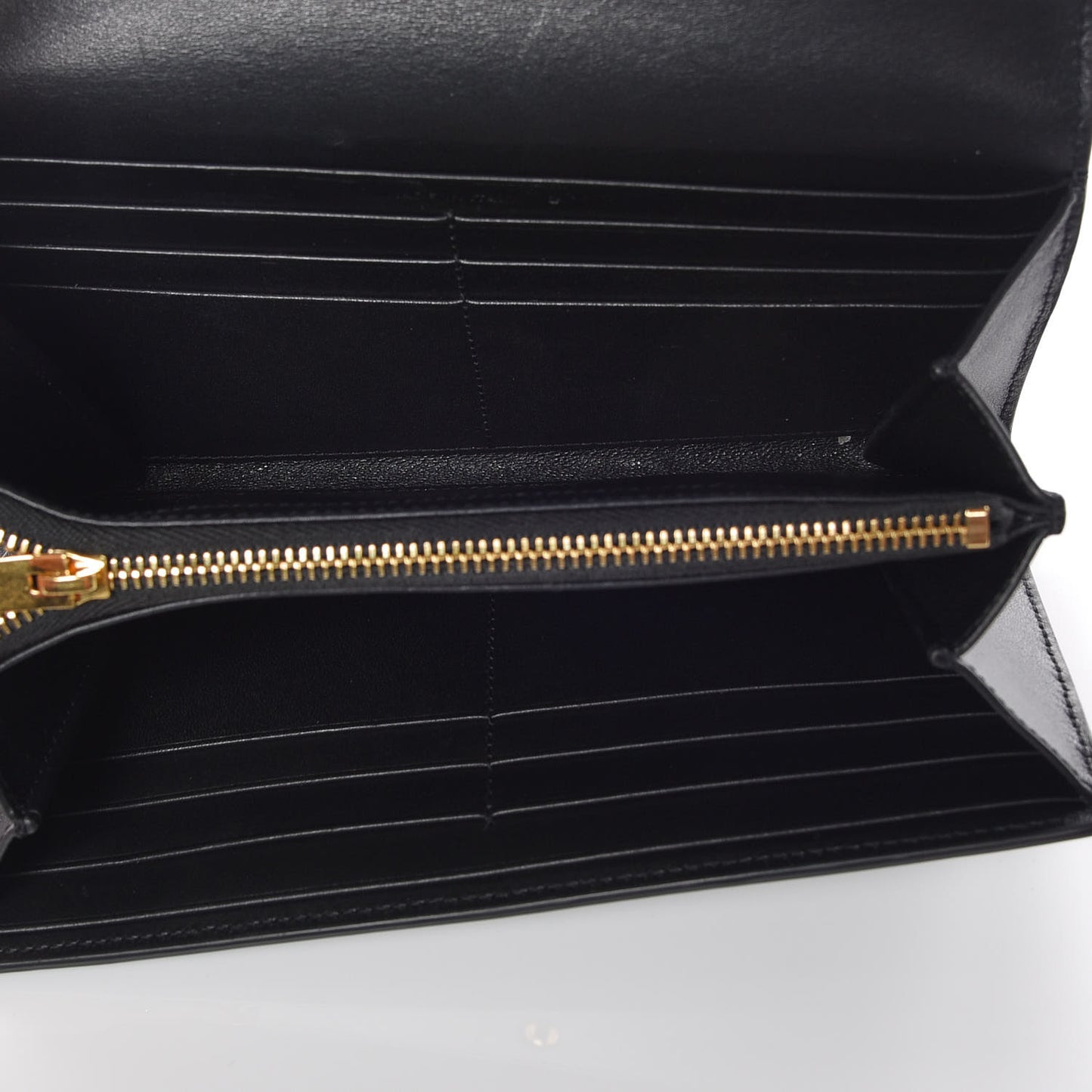 Smooth Calfskin Classic Large Flap Wallet Black