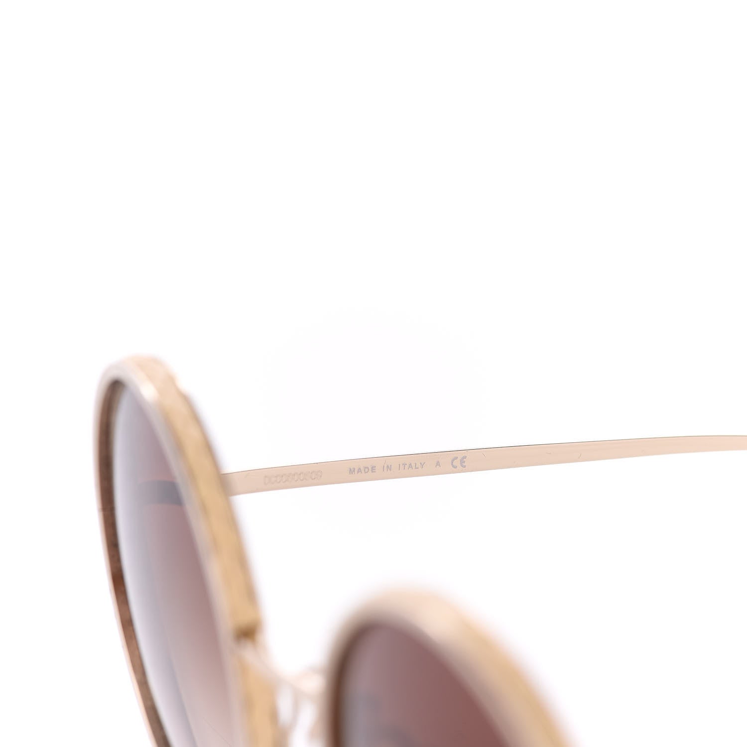 Chanel Metal Raffia Braided Round Sunglasses 4250 Gold 6 of 7