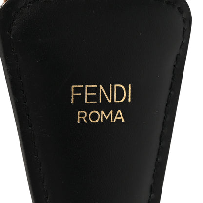 Fendi Ribbon Vitello Century FF 1974 Flat Studded Strap You Fango Marrone Ebano 4 of 5