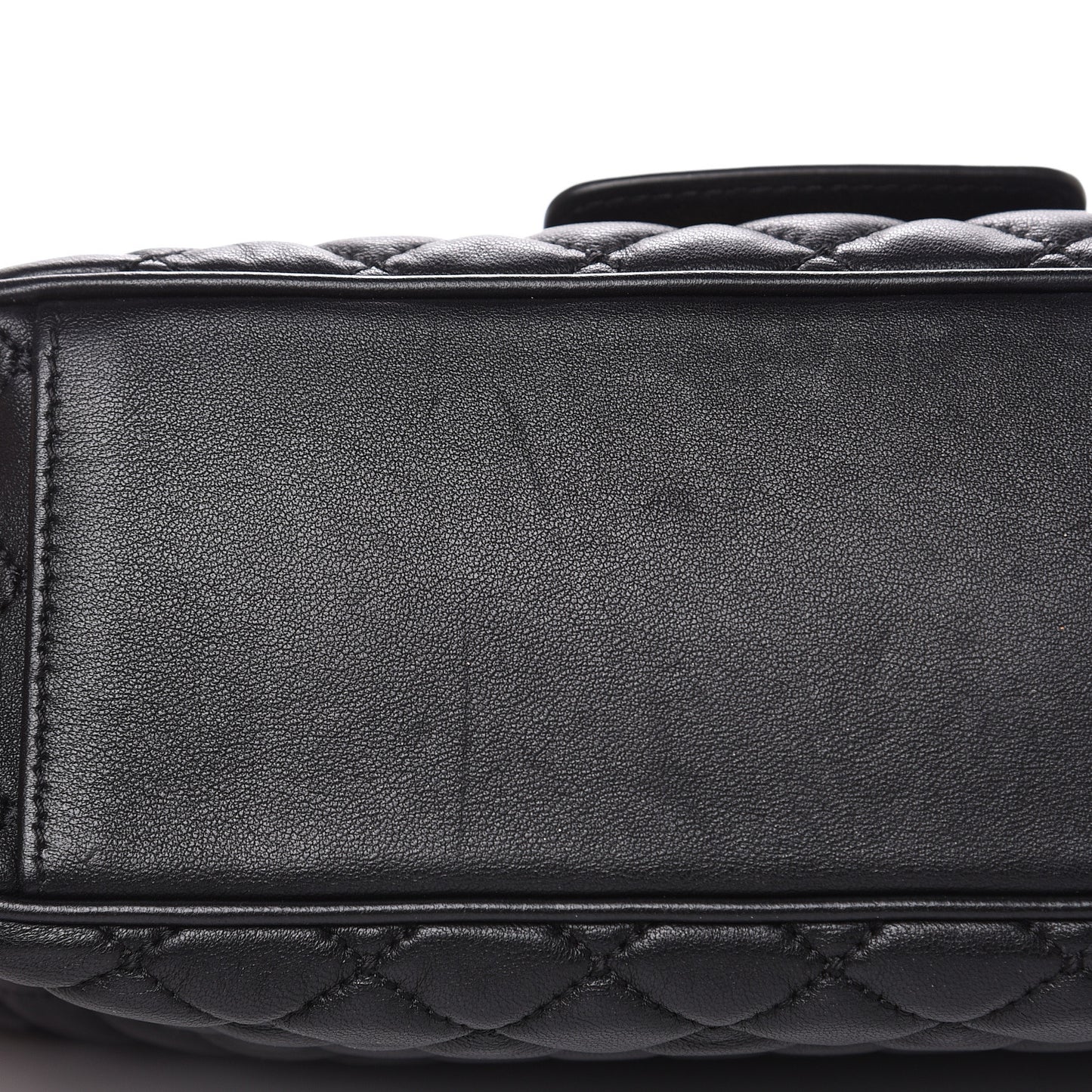 Lambskin Quilted Crystal Embellished Millennial Rectangular Shoulder Bag Black