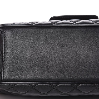 Dolce & Gabbana Lambskin Quilted Crystal Embellished Millennial Rectangular Shoulder Bag Black 9 of 13