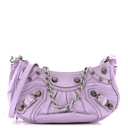 Balenciaga Agneau Arena Le Cagole Mini Purse With Chain Lilac 1 of 14