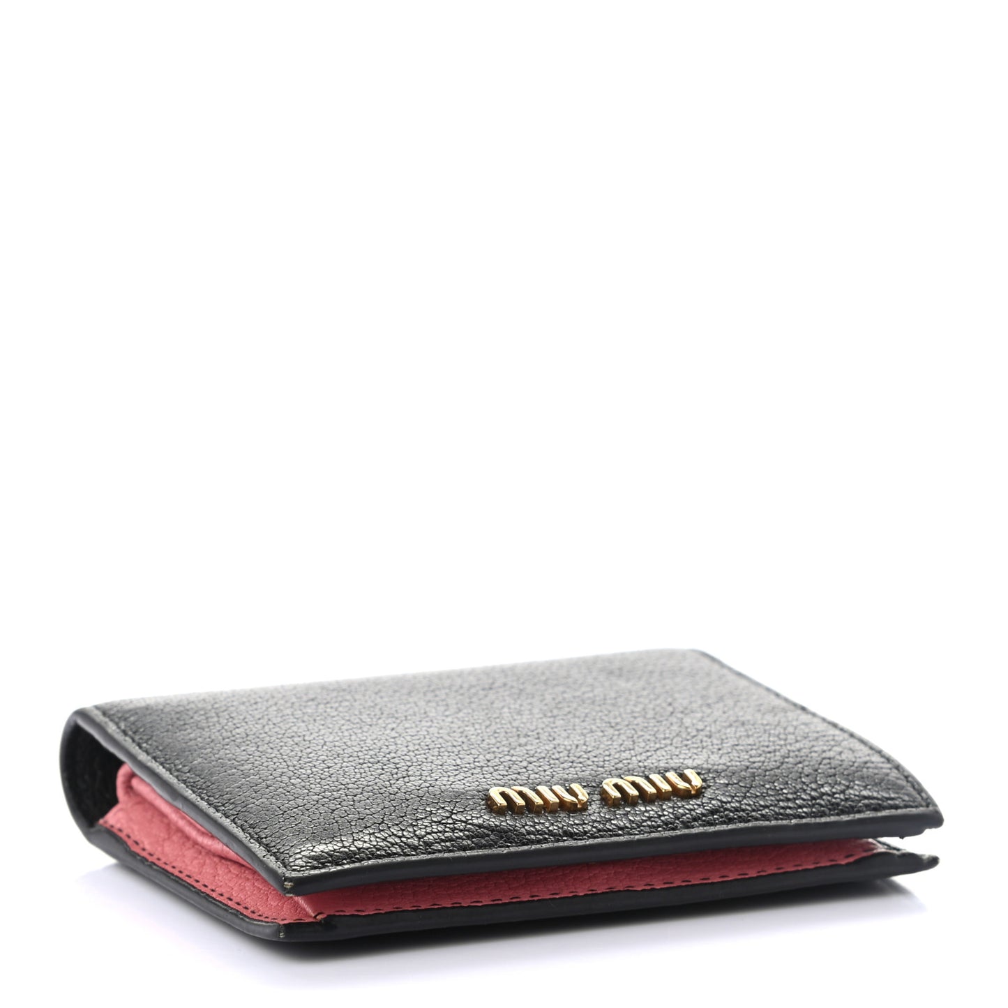 Goatskin Madras Small Wallet Black Rosa