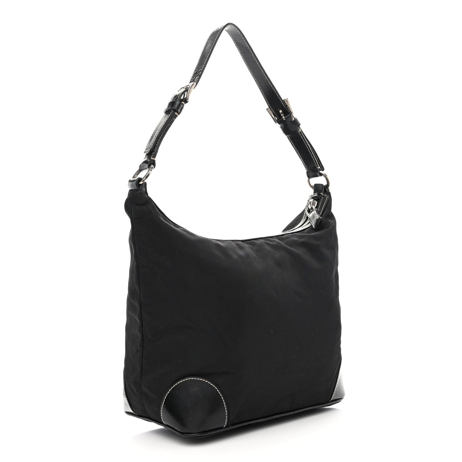 Prada Tessuto Nylon Hobo Black 3 of 16