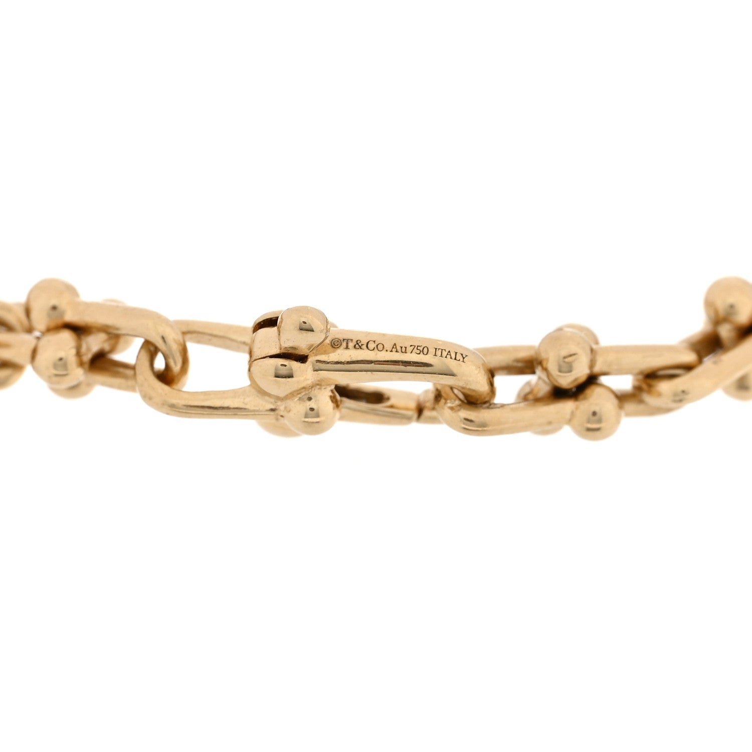 Tiffany 18K Yellow Gold Micro HardWear Link Bracelet 3 of 4