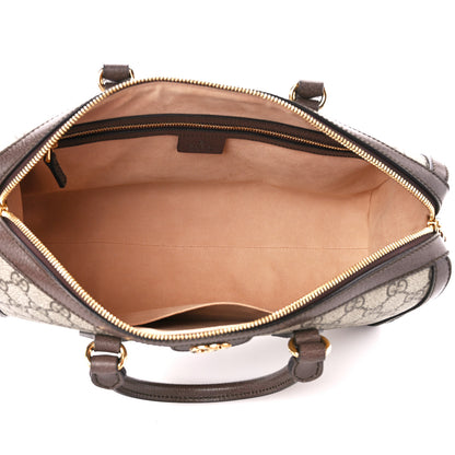 Gucci GG Supreme Monogram Web Medium Ophidia Boston Brown 5 of 11