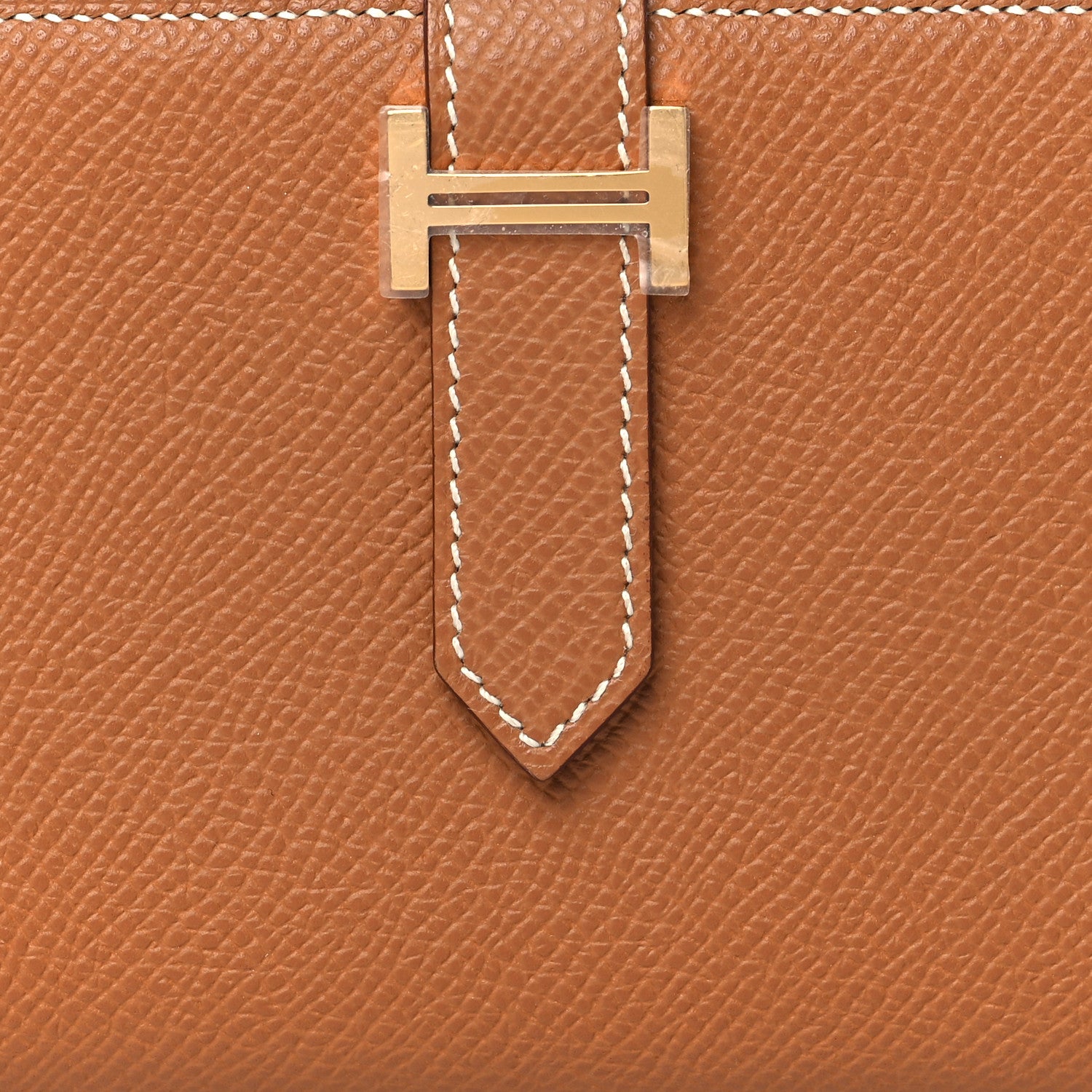 Hermes Epsom Bearn Gusset Wallet Gold 8 of 9